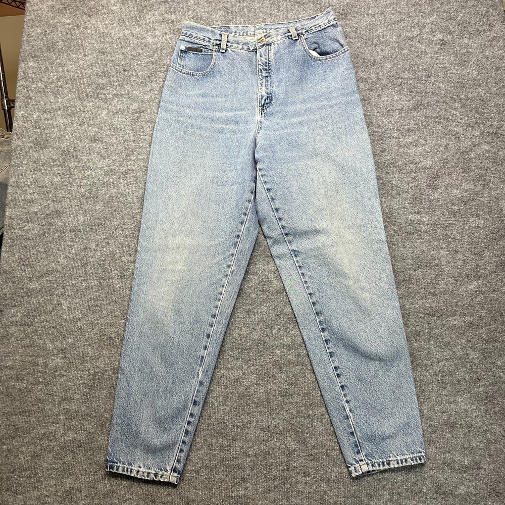 New York & Company Tapered Jeans Women's 12 Blue‎ Cotton Denim Zip Fly - 30X30
